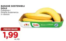 Alì Supermercati Banane sostenibili DOLE offerta