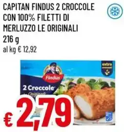 A&O Capitan findus 2 croccole con 100% filetti di merluzzo le originali offerta