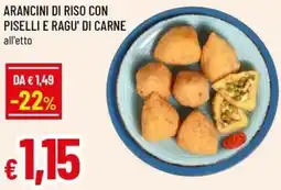 A&O Arancini di riso con piselli e ragu' di carne offerta