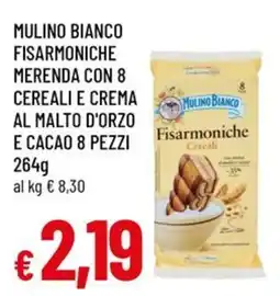 A&O Mulino bianco fisarmoniche merenda con 8 cereali e crema al malto d'orzo e cacao offerta