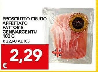 Prosciutto crudo affettato