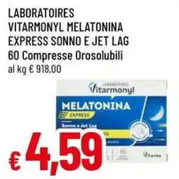 A&O Laboratoires vitarmonyl melatonina express sonno e jet lag offerta