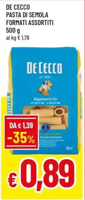 A&O De cecco pasta di semola offerta