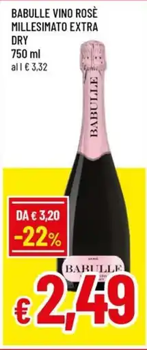 A&O Babulle vino rosè millesimato extra dry offerta