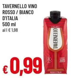 A&O Tavernello vino rosso/bianco d'italia offerta