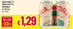 A&O Birra moretti birra ricetta originale offerta