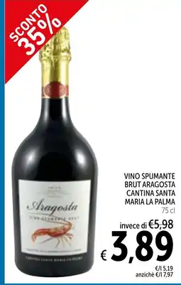 Spazio Conad Vino spumante brut aragosta cantina santa maria la palma offerta