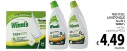 Spazio Conad Tabs o gel lavastoviglie all in 1 WINNI'S offerta