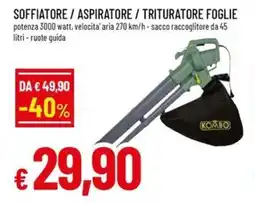 A&O Soffiatore/aspiratore/trituratore foglie offerta