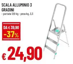 A&O Scala alluminio 3 gradini offerta