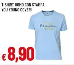 A&O T-shirt uomo con stampa you young coveri offerta