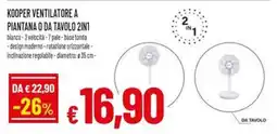 A&O Kooper ventilatore a piantana o da tavolo 2in1 offerta
