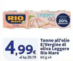 Sigma Superstore Tonno all'olio E/Vergine di oliva Leggero Rio Mare offerta