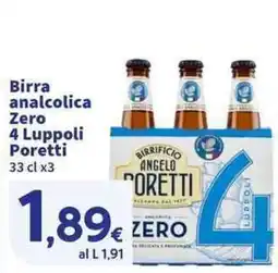 Sigma Superstore Birra analcolica Zero 4 Luppoli Poretti offerta