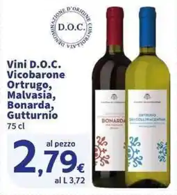 Sigma Superstore Vini D.O.C. Vicobarone Ortrugo, Malvasia, Bonarda, Gutturnio offerta