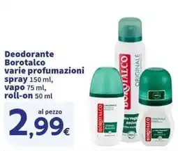 Sigma Superstore Deodorante Borotalco spray, vapo, roll-on offerta
