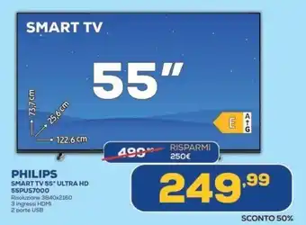 PHILIPS SMART TV 55" ULTRA HD 55PUS7000