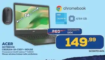 ACER NOTEBOOK CBOA314-1H-C5GY + MOUSE