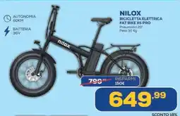 Euronics Nilox bicicletta elettrica fat bike X5 pro offerta