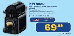 Euronics DE'LONGHI MACCHINA DA CAFFE' NESPRESSO EN80.B offerta
