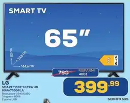Euronics LG SMART TV 65" ULTRA HD 65UA73006LA offerta