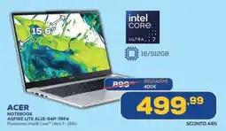 Euronics ACER NOTEBOOK ASPIRE LITE AL15-54P-78F4 offerta