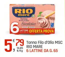 Supermercati Dok Tonno Filo d'Olio MSC RIO MARE offerta