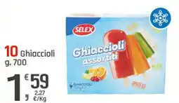 Supermercati Dok 10 Ghiaccioli SELEX offerta