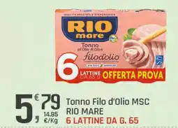 Supermercati Dok Tonno Filo d'Olio MSC RIO MARE offerta