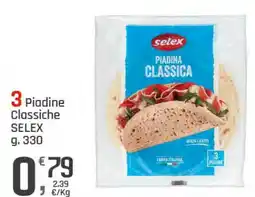 Supermercati Dok 3 Piadine Classiche SELEX offerta
