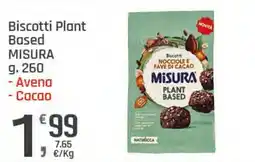Supermercati Dok Biscotti Plant Based MISURA offerta