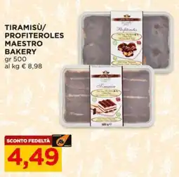 Alì Supermercati Tiramisù/ profiteroles maestro bakery offerta