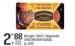 Supermercati Dok Burger 100% Vegetale UNCONVENTIONAL offerta