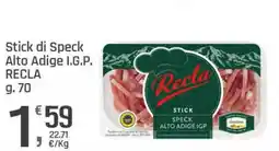 Supermercati Dok Stick di Speck Alto Adige I.G.P. RECLA offerta