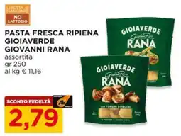 Alì Supermercati Pasta fresca ripiena gioiaverde GIOVANNI RANA offerta