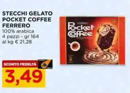 Alì Supermercati Stecchi gelato pocket coffee FERRERO offerta