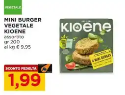 Alì Supermercati Mini burger vegetale KIOENE offerta