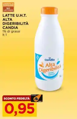 Alì Supermercati Latte u.h.t. alta digeribilità CANDIA offerta