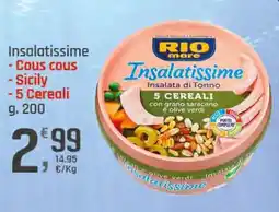 Supermercati Dok Rio Mare Insalatissime, Cous cous, Sicily, 5 Cereali offerta