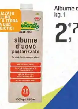Supermercati Dok Le Naturelle Albume d'Uovo offerta