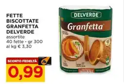 Alì Supermercati Fette biscottate granfetta DELVERDE offerta