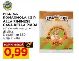 Alì Supermercati Piadina romagnola i.g.p. alla riminese CASA DELLA PIADA offerta