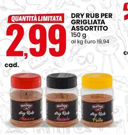 Eurospin Il braciere dry rub per grigliata offerta