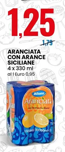 Eurospin Blues aranciata con arance siciliane offerta