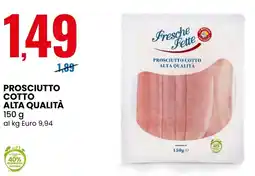 Eurospin Fresche fette prosciutto cotto offerta