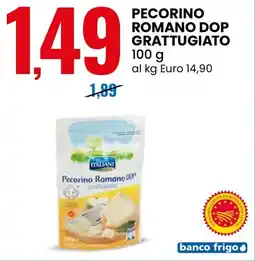 Eurospin Pecorino romano dop grattugiato offerta