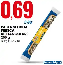 Eurospin Tre mulini pasta sfoglia fresca rettangolare offerta