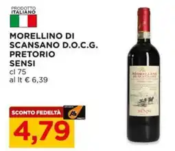 Alì Supermercati Morellino di scansano d.o.c.g. pretorio SENSI offerta