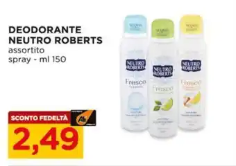 Alì Supermercati Deodorante NEUTRO ROBERTS offerta