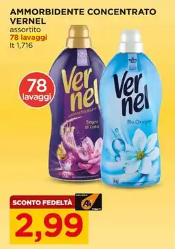 Alì Supermercati Ammorbidente concentrato VERNEL offerta
